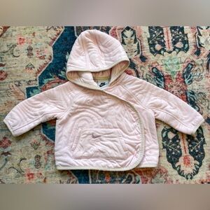 NIKE Pink Baby Jacket Snap Button Sz 6 mo